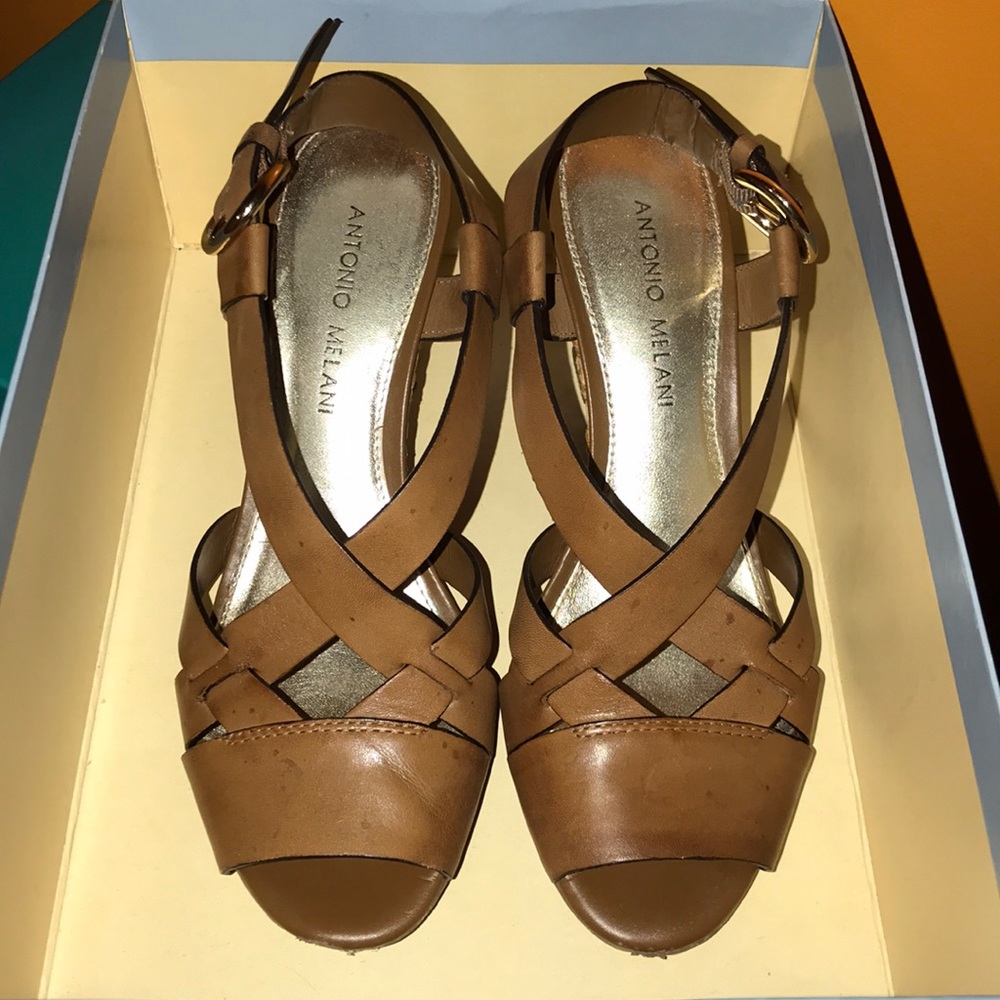 Antonio Melani Daphney Wedge Sandal Size 7
